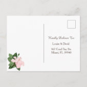 Carte postale florale RSVP avec Hibiscus blanc (Dos)