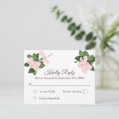 Carte postale florale RSVP avec Hibiscus blanc (Debout devant)