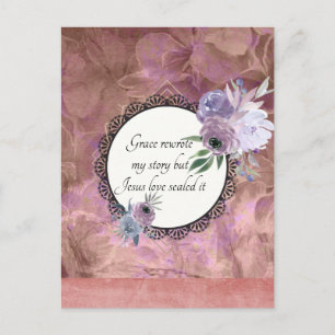 Carte postale florale tropicale Grace Rewrote My S