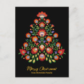 Carte Postale Florales enchantées : Noël inspiré du folklore (Devant)