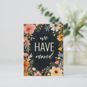 Carte Postale Floraux d'aquarelle gras Nous avons déplacé une no (Debout devant)