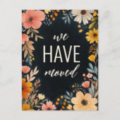 Carte Postale Floraux d'aquarelle gras Nous avons déplacé une no (Devant)