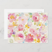 Carte Postale Flore aquarelle (Devant / Derrière)