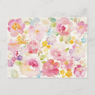 Carte Postale Flore aquarelle