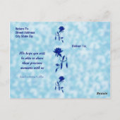 Carte Postale Flore bleue de minuit (Dos)