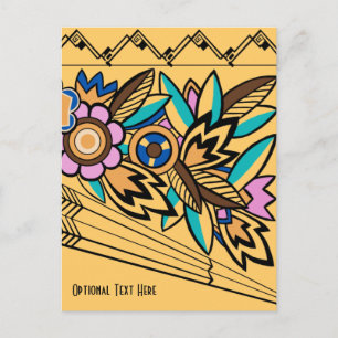 Carte Postale Flore Bold Deco en Apricot