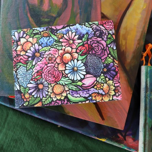 Carte Postale Flore Bouquet Fleur de printemps