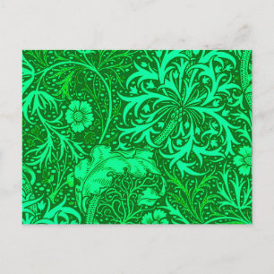 Carte Postale Flore d'algues Art nouveau, vert émeraude