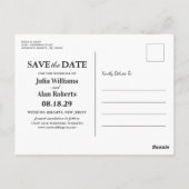 Carte Postale Flore de couronne minimale Enregistrer le Mariage (Dos)