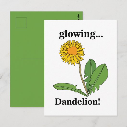 Carte Postale Flore de fleur de Dandelion (Devant / Derrière)