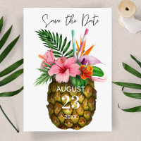 Flore et ananas hawaïens tropicaux Enregistrer la