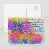 Carte Postale Flore et verset de la Bible "Rose et pâle" (Devant / Derrière)