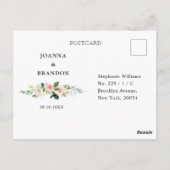 Carte Postale Flore flush or moderne cadre géométrique RSVP (Dos)