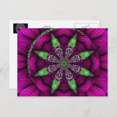 Carte postale Flore Kaleidoscopique Mandala Design (Devant / Derrière)
