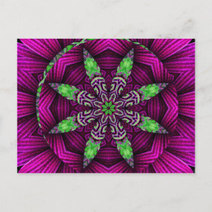 Carte postale Flore Kaleidoscopique Mandala Design