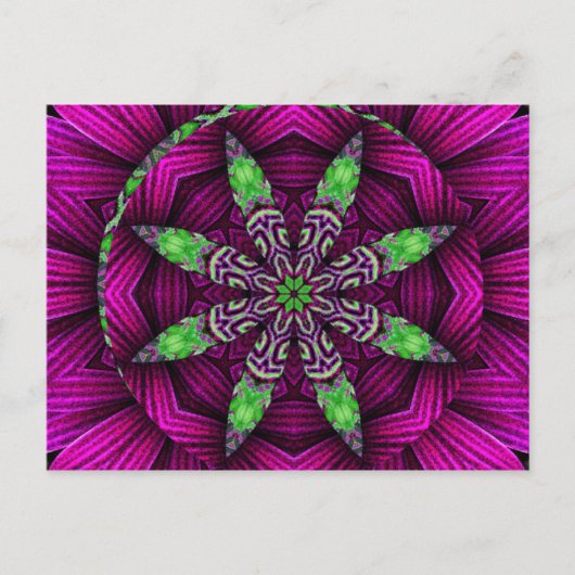 Carte postale Flore Kaleidoscopique Mandala Design (Devant)