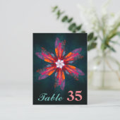 Carte Postale Flore Mandala Flowers Orange Red Blue Abstract (Debout devant)