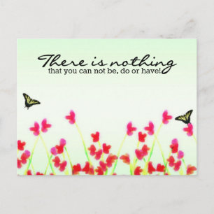 Carte Postale Flore rouge - Rien que vous ne pouvez pas faire ou