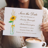 Carte Postale Flore Rustique Mariage De Tournesol Enregistrer La