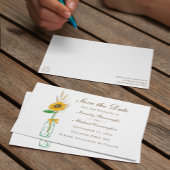 Carte Postale Flore Rustique Mariage De Tournesol Enregistrer La