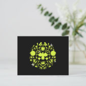 Carte Postale Flore Softball Ball Pitcher Capcher Cadeau (Debout devant)