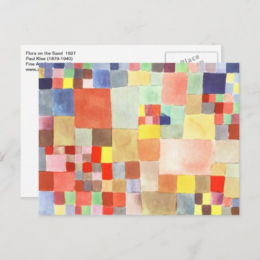 Carte Postale Flore sur le sable par Paul Klee (Devant / Derrière)