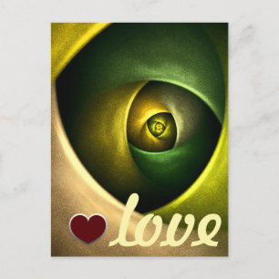 Carte Postale Flore verte Florale moderne Art Abstrait Motif #23