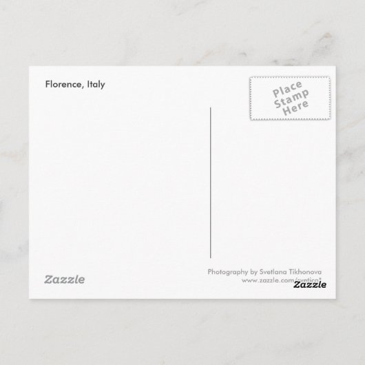 Carte postale Florence (Dos)