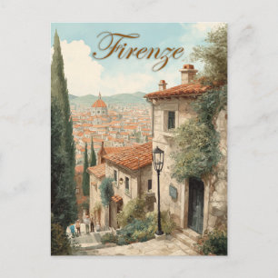 Carte Postale Florence d'inspiration vintage
