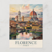 Carte Postale Florence Duomo Cathedral Watercolor Travel (Devant)