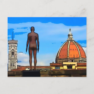 Carte Postale Florence Duomo Dome Antony Gormley