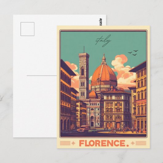 Carte Postale Florence, firenze italie cadeaux de voyage (Devant / Derrière)