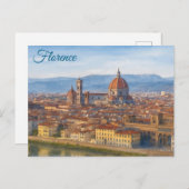 Carte Postale Florence, Italie (Devant / Derrière)