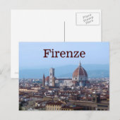 Carte Postale Florence Italie (Devant / Derrière)