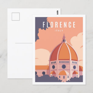 Carte Postale Florence Italie Célèbre Illustration des lieux de 