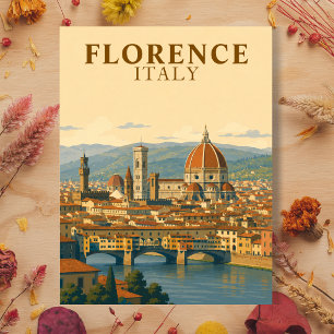 Carte Postale Florence Italie Duomo Voyage Rétro