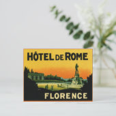 Carte Postale Florence Italie HOTEL DeROME (Debout devant)