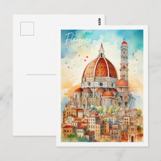 Carte Postale Florence Italie Lieu de voyage célèbre (Devant / Derrière)