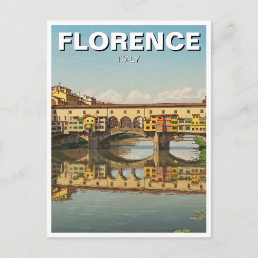 Carte Postale Florence Italie Ponte Vecchio Voyage (Devant)