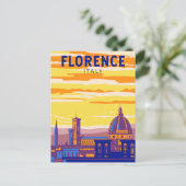 Carte Postale Florence Italie Voyage Art Vintage (Debout devant)