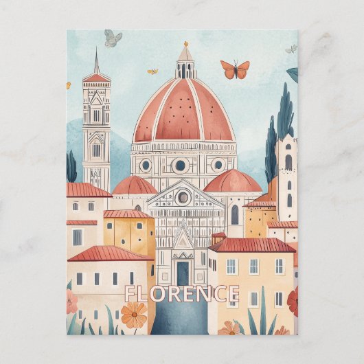 Carte Postale Florence Italie Voyages (Devant)