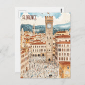 Carte Postale Florence Italie Voyages (Devant / Derrière)
