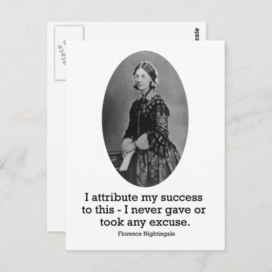 Carte Postale Florence Nightingale (Devant / Derrière)