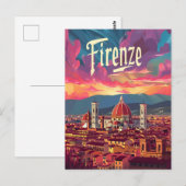 Carte Postale Florence Sunset (Devant / Derrière)