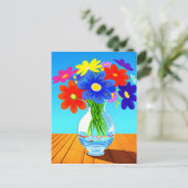 Carte Postale Flores d'été : Belles fleurs colorées (Debout devant)