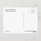 Carte Postale Flores d'Orquideas (Dos)