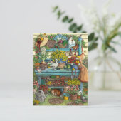 Carte Postale Flores et macetas en el jardin (Debout devant)