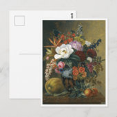 Carte Postale Flores exotiques dans un vase grec (Devant / Derrière)