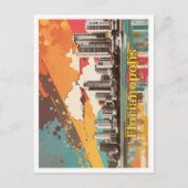 Carte Postale Florianopolis Brésil Pop Art Voyage Illustration (Devant)