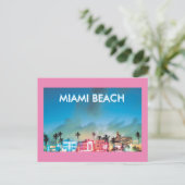 CARTE POSTALE FLORIDA DE LA PLAGE DE MIAMI (Debout devant)